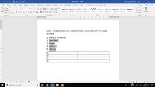Word Using bulleted lists, numbered lists, nested lists and creating a checklist Guide