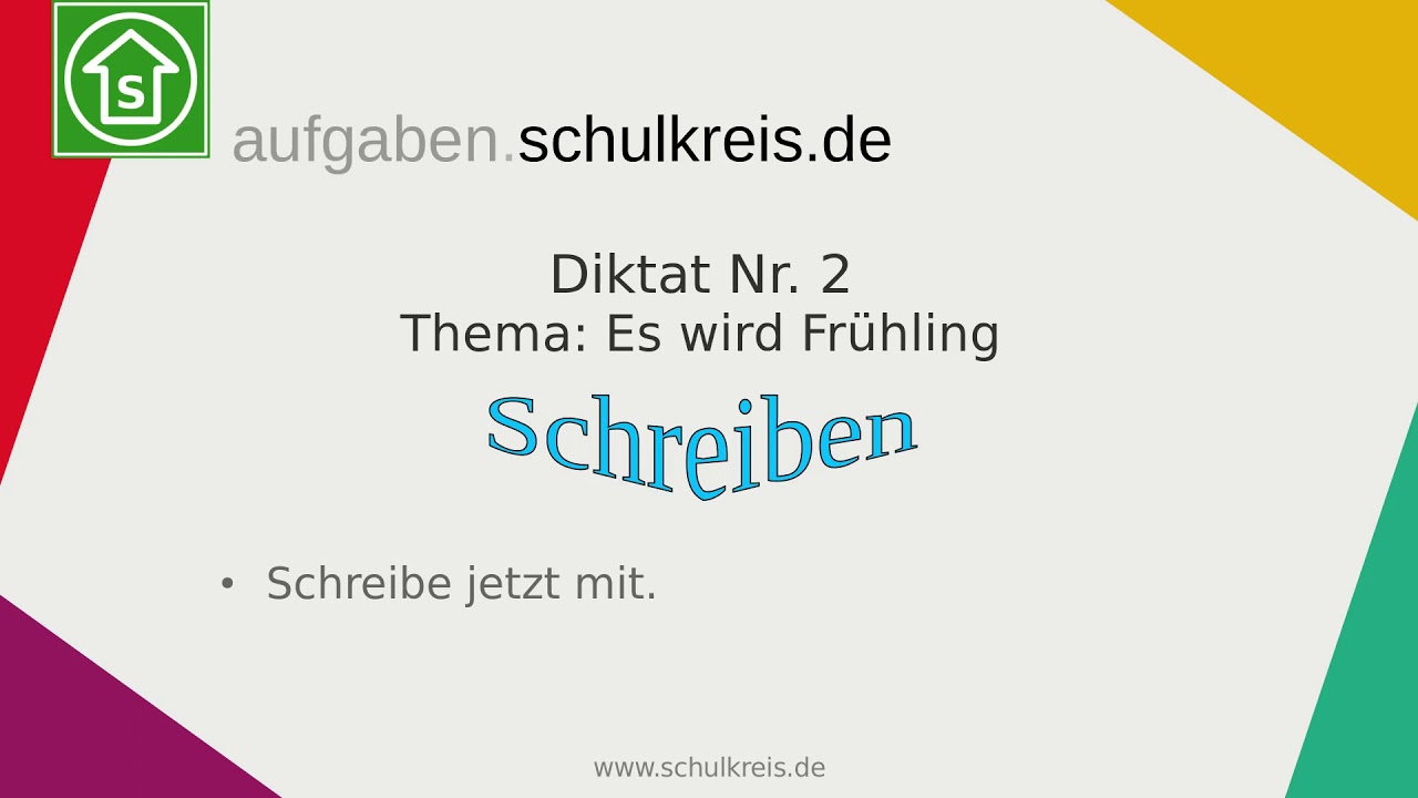 Deutsch Diktat Nr. 2 Es wird Frühling (Wörter mit ä, ö, ü) YouTube Deutsch Diktat Nr. 2 Es wird Frühling (Wörter mit ä, ö, ü) YouTube