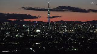 4K】東京スカイツリー・夕焼け・ライトアップ（2020年2月1日） - YouTube