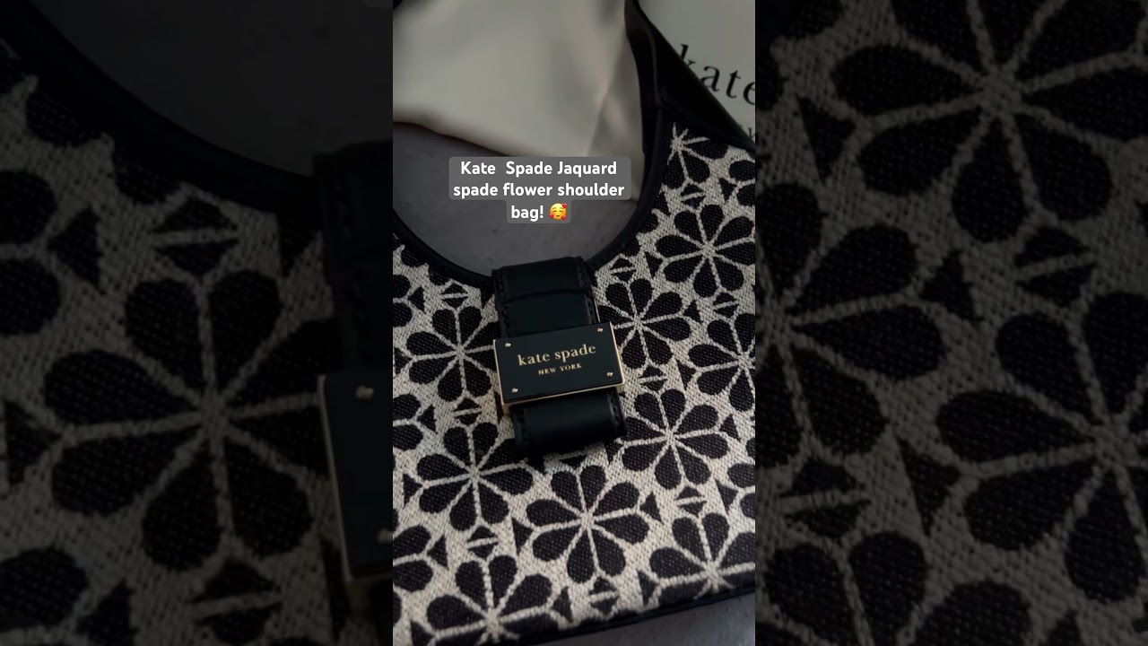 Kate Spade Jaquard Spade flower shoulder bag.