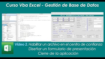 Curso VBA Excel - 2  Diseñar un formulario de presentación y Cerrar una aplicación.