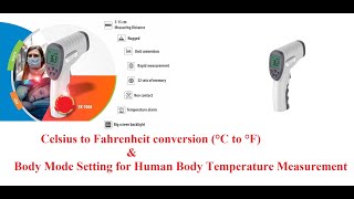 IR Thermometer Celsius to Fahrenheit conversion (°C to °F)| Body Mode convesion | SK-T008| हिन्दी