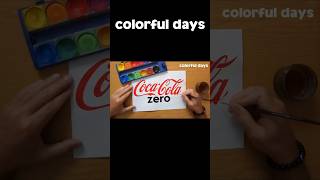 Coca Cola zero logo painting