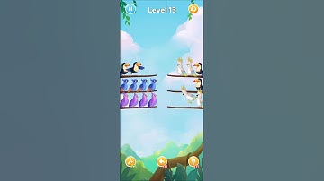 Sort Birds 🕊️🐦🦜| Level 13 |#youtubeshorts #birds #puzzle