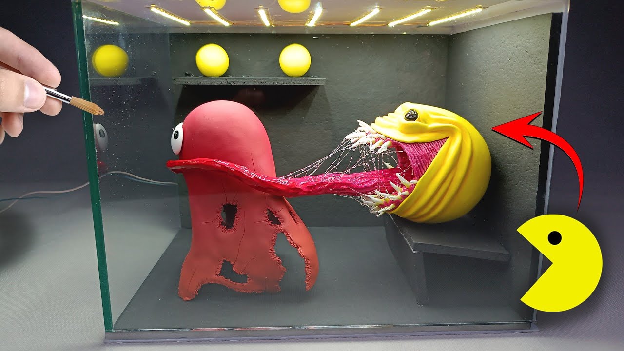 How to make Realistic Pac man & Ghost Diorama.
