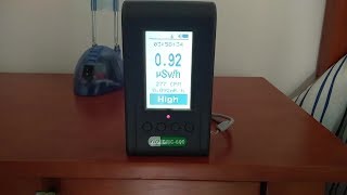 Medición de radioactividad en una vivienda