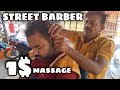 Street Barber Head massage, Neck massage by Indian Barber 😌 #ASMR #IndianBarber