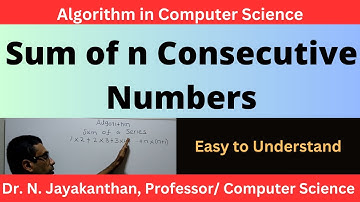 Algorithm to Calculate the Sum of n Consecutive Numbers