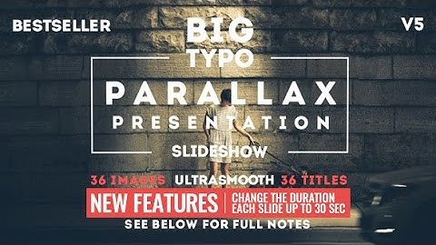 After Effects Template - Big Typo Parallax Presentation