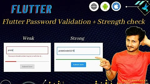flutter password strength indicator  - password validation in flutter