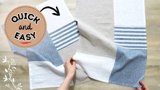 How to sew SCRAPPY TOWELS w/ neat seams on BOTH SIDES?