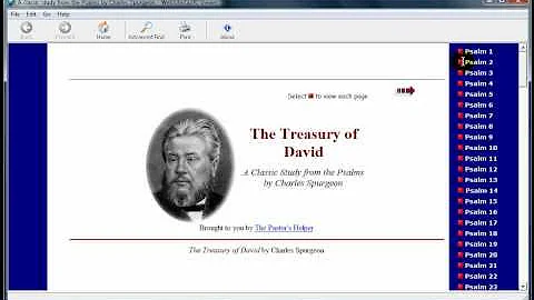 Treasury of David -- Charles Spurgeon's Commentary on the Psalms