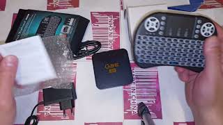 Андроид ТВ приставка Q96+беспроводная клавиатура с AliExpress
