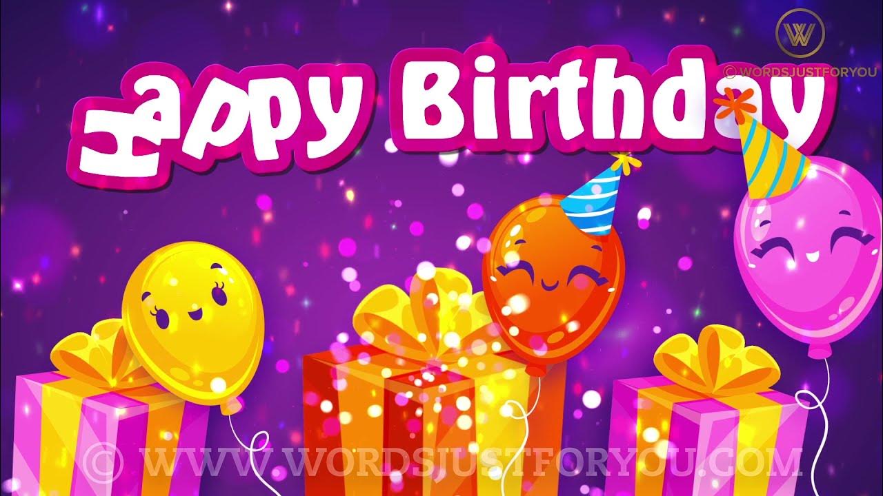 Free Happy Birthday Song Gif With Sound Animated Happy Birthday Gif with Sound Video Card - WordsJustforYou.com