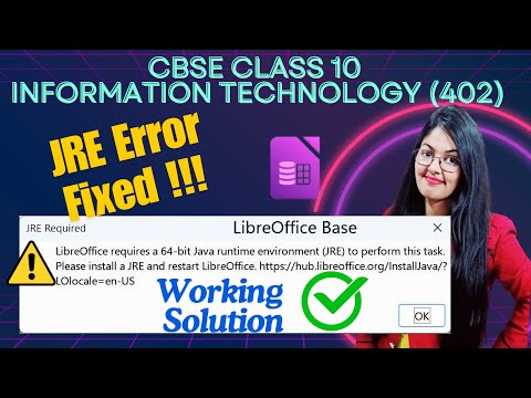 How to Install JRE  in LibreOffice Base | Fix JRE Error | Install JRE in LibreOffice Base