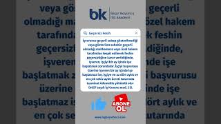 İsg Bilgi Hazinesi 3 - Geçersiz Fesih