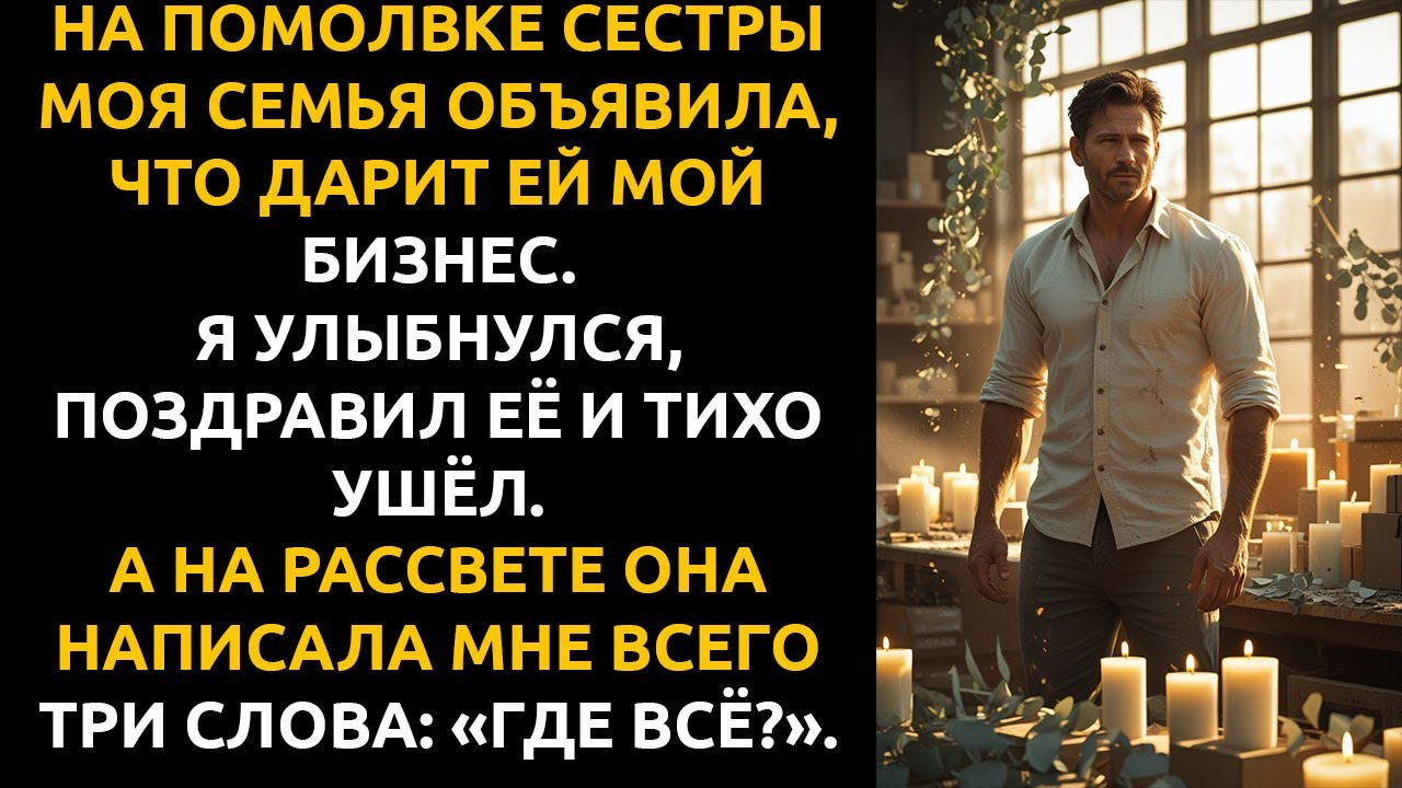 Моя СЕМЬЯ подарила мой бизнес сестре на помолвку — и не знала, что я уже подготовил ОТВЕТ.