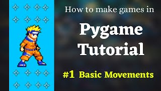 Basic Movements  - Pygame tutorial 1 in hindi | Pygame Tutorial | How to make games in python
