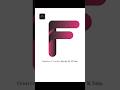 Adobe illustrator | F Letter 3D Creative Logo Trick &amp; Tutorial For Beginner #shorts #short #tutorial