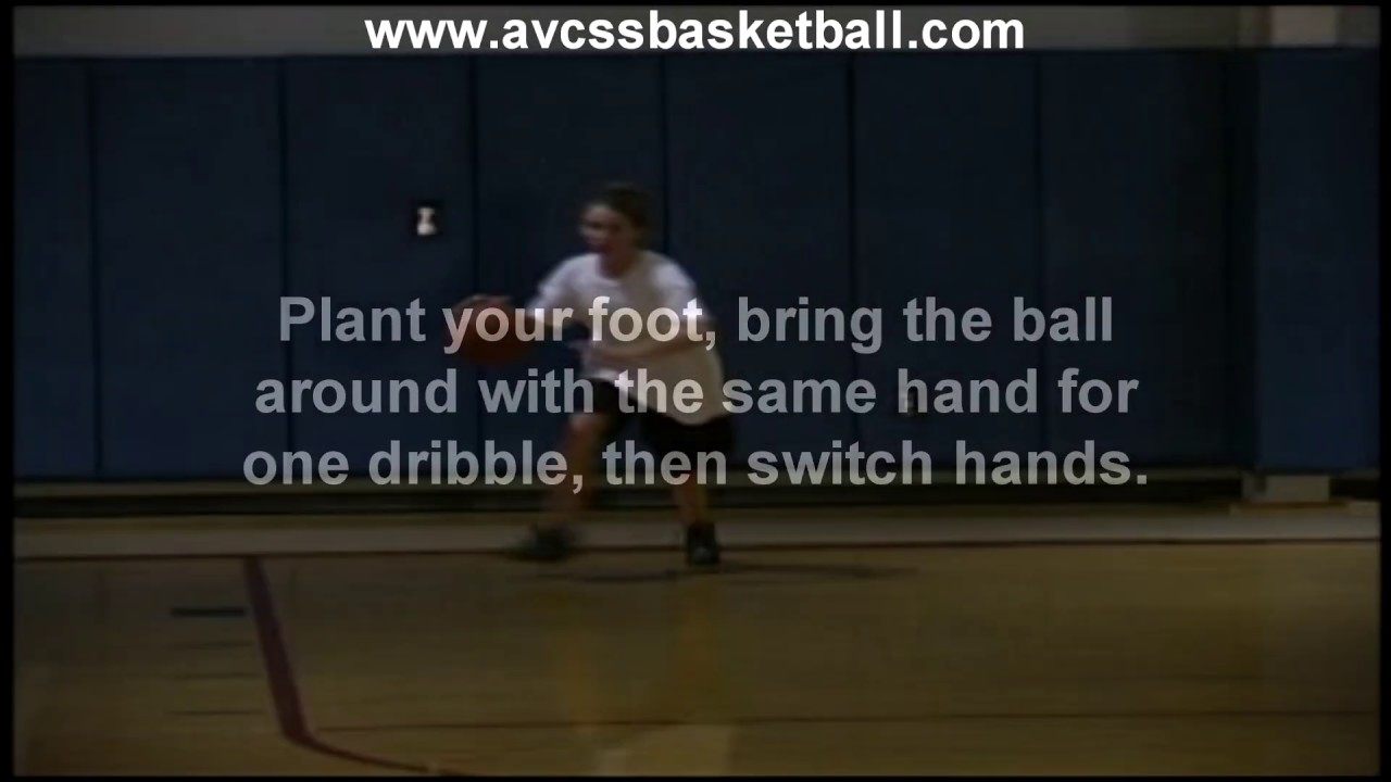 Spin Dribble Front View for Youth Basketball, Ball Handling Drills