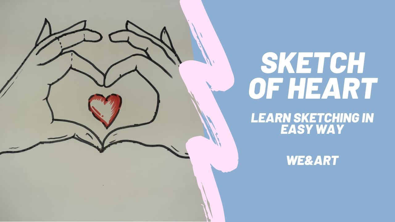 How to draw heart shape with hands symbol of love