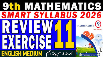 Review Exercise 11 || 9Th Class Math New Book 2026 Review Exercise 11 || PCTB || All Punjab Boards