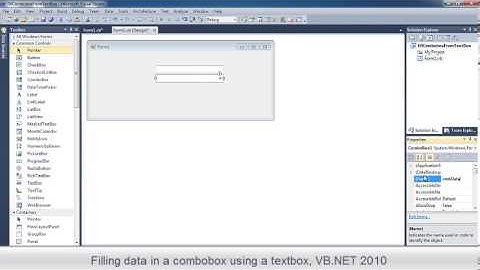 How to: Fill data in a combobox using a textbox, VB NET 2010