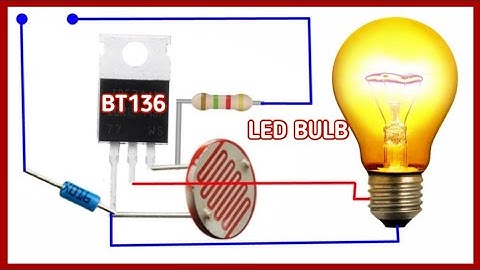 easy to make 220volt bulb automatic on/of light using bt136... LDR switch light cricuit