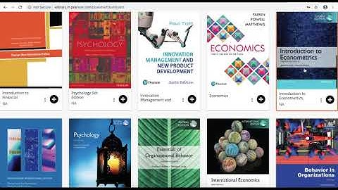 Accessing E books on Pearson Platform