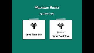 Famous Macrame Basics - Step by Step Tutorial - Larks Head Knot & Reverse Larks Head Knot Profile
