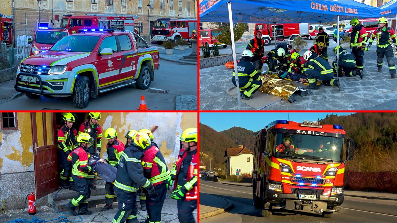 [VAJA POTRES] Gasilske Enote GZ Lukovica +Enote CZ Lukovica - reševanje iz ruševin