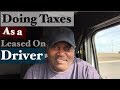 Doing Taxes as a Leased on driver