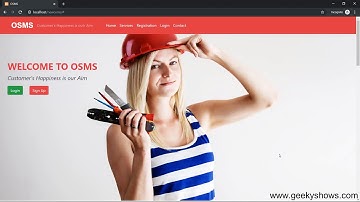 Admin Login Page of Online Service Management System PHP MySQL Project (Hindi)