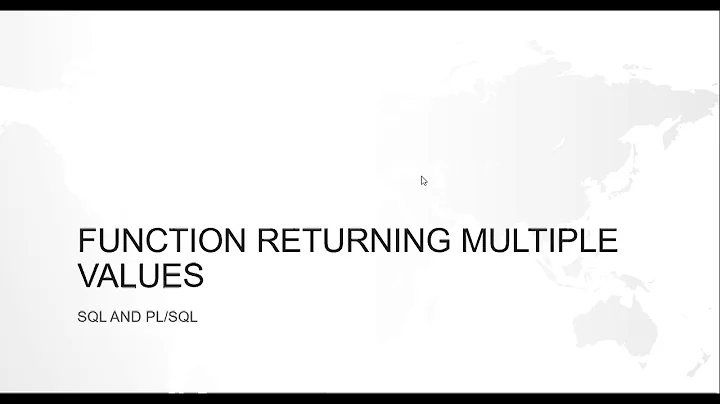 How to return multiple values from a function in oracle pl/sql ? (without using out parameter)