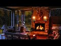 🔴Rain on window - crackling fire and misty atmosphere for sleep, study, relax