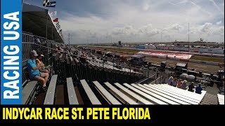 IndyCar racing in Saint Petersburg Florida American sport loud race grandstand view | Jarek in USA