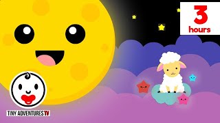 Baby Sensory - Sleepy Time Goodnight Moon -  High Contrast Animation - 3 Hours of Gentle Lullabies by Tiny Adventures TV 663,530 views 3 years ago 3 hours