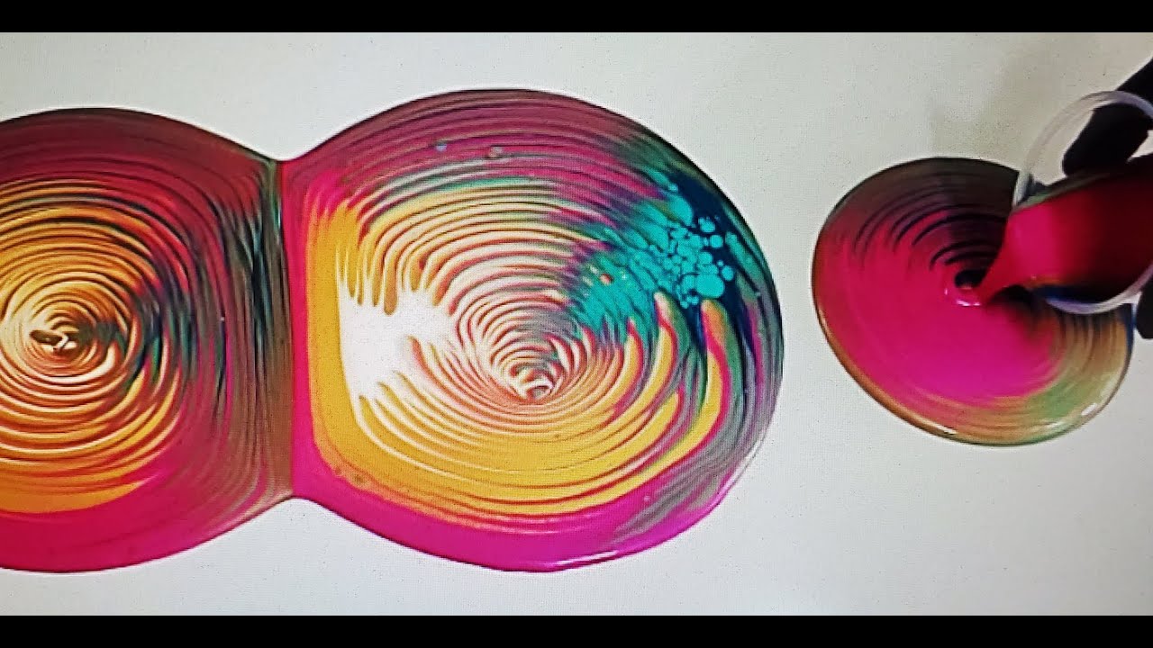 (331) 5 Cup MEGA Pour! Acrylic Pour Painting | Fluid Art | Tree Ring ...