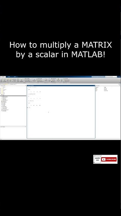 How to multiply a Matrix by a scalar in MATLAB! #ytshorts #shorts # ...