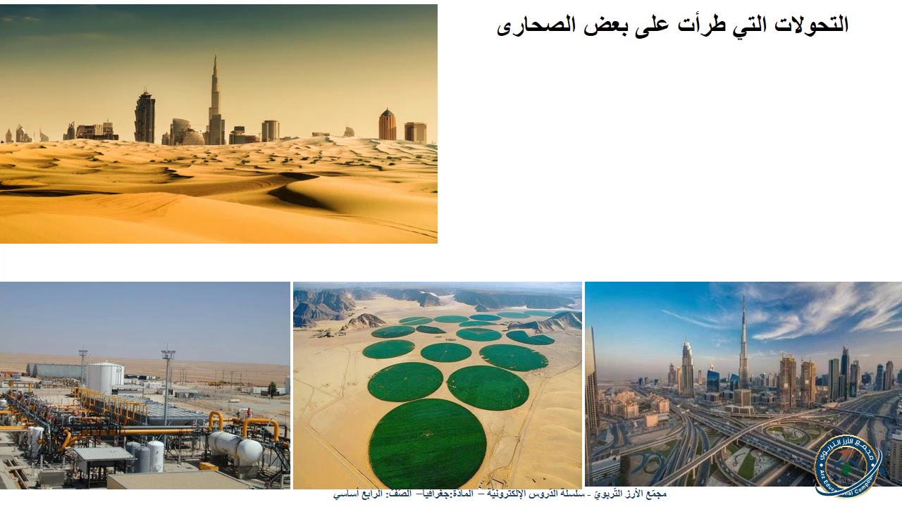 جغرافيا - الانسان والصحراء   الجزء الثاني - رابع اساسي