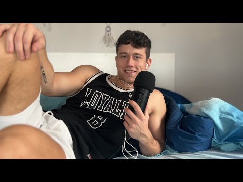 Gum chewing and inaudible whisper ASMR (male whispers)