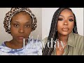 Flawless Darkskin WOC/Black Soft Glam Makeup *DETAILED*