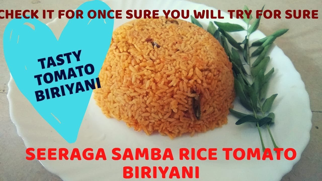 Easy Tasty Seeraga Samba Tomato Biriyani ll Tomato Rice ll Kids Special