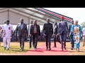 See How President Ruto Arrived For Interdenominational church service at Amutala Stadium in Bungoma.
