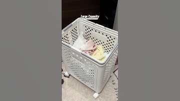 Foldable Dirty Clothes Basket with Wheels #homegadgetshaven