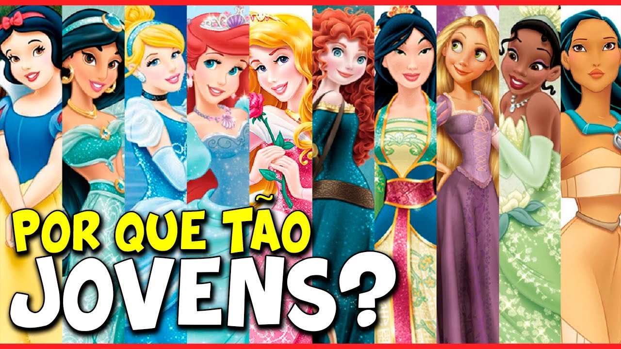 QUAL A IDADE DAS PRINCESAS E PRÍNCIPES DA DISNEY? - YouTube