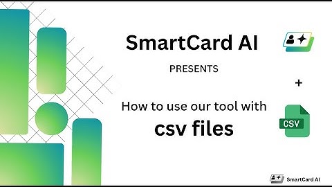 Data Source 3 : Upload CSV Files to SmartCard AI