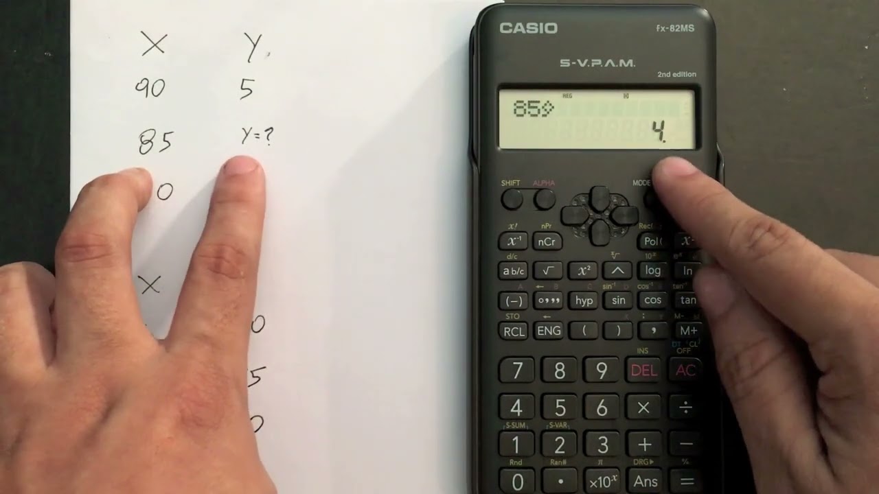Como interpolar? Interpolación lineal con calculadora casio fx-82MS -  YouTube