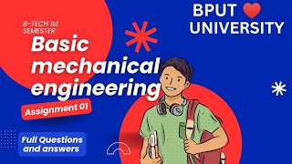Basic mechanical engineering || Assignment 01 || EATM KHORDHA, BHUBANESWAR #bput #engineering 