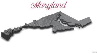 Maryland Topography  - 3D Elevation Map